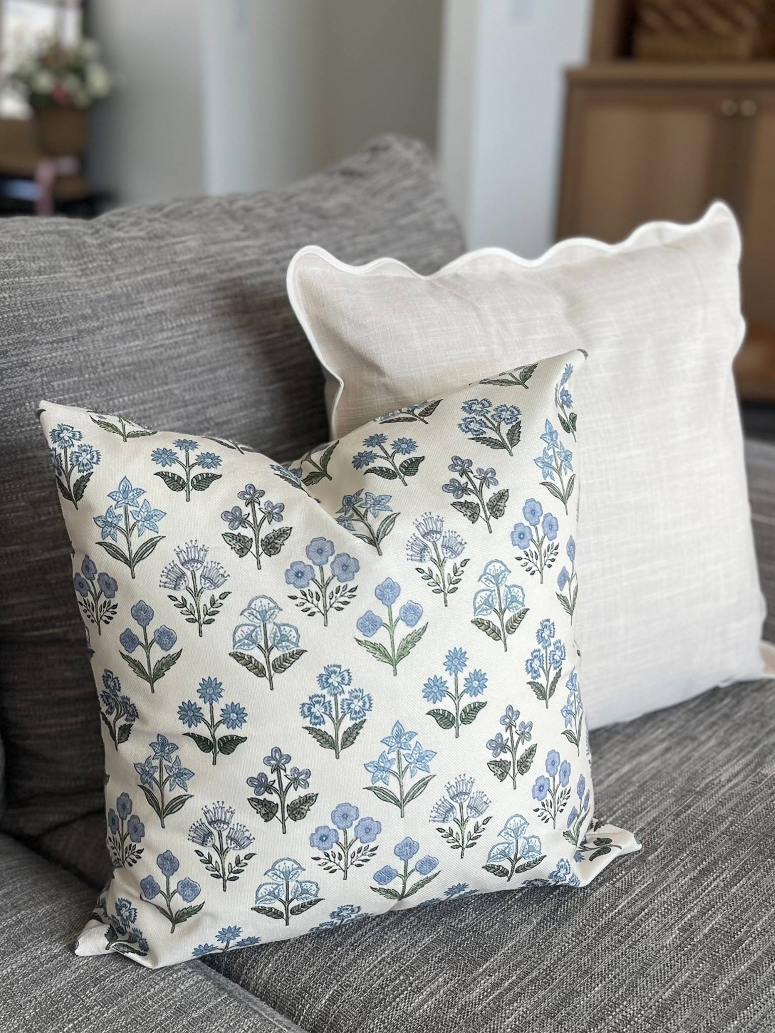 Spring throw pillow covers // ruffles // floral decor // 

#LTKHome #LTKSeasonal