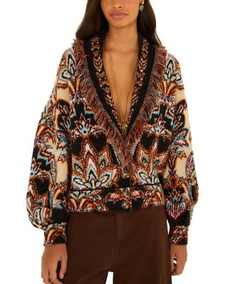Farm Rio Tapestry Dream Knit Fringe Cardigan | Bloomingdale's (US)