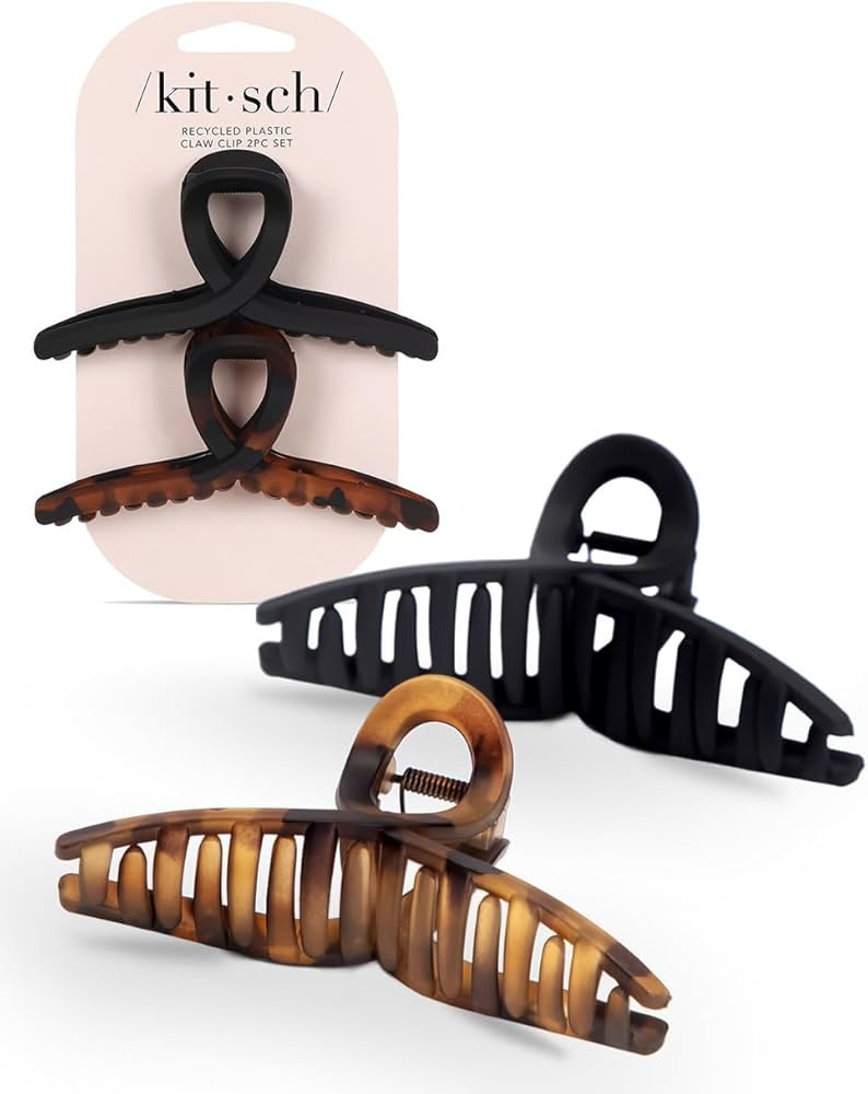 Kitsch Large Hair Clips for Women - Jumbo Loop Hair Claw Clips for Thick Hair | Big Hair Clip & C... | Amazon (US)