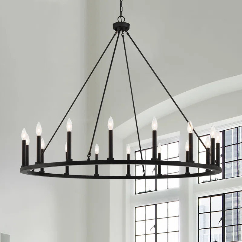 Finchley 16 - Light Wagon Wheel Chandelier | Wayfair North America