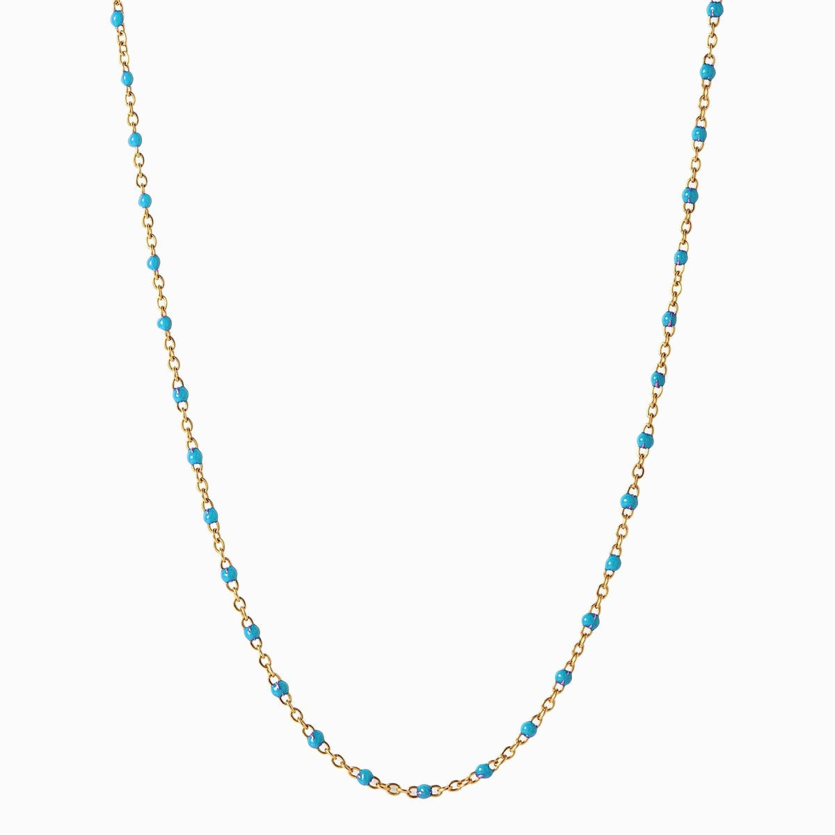Turquoise Beaded Enamel Necklace | Awe Inspired