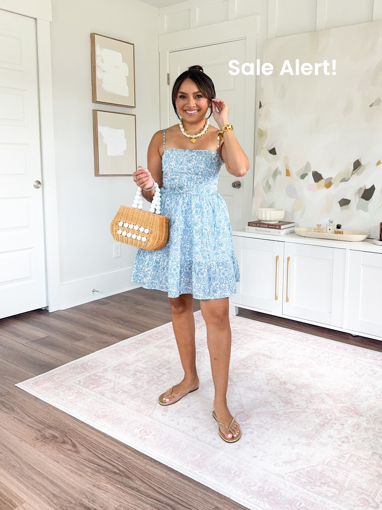 Dress size xxs TTS
 Sandals size 5.5 

#LTKPetite #LTKSaleAlert #LTKootd