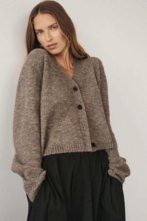 PIP CHOC MARLE KNIT CARDIGAN | DISSH