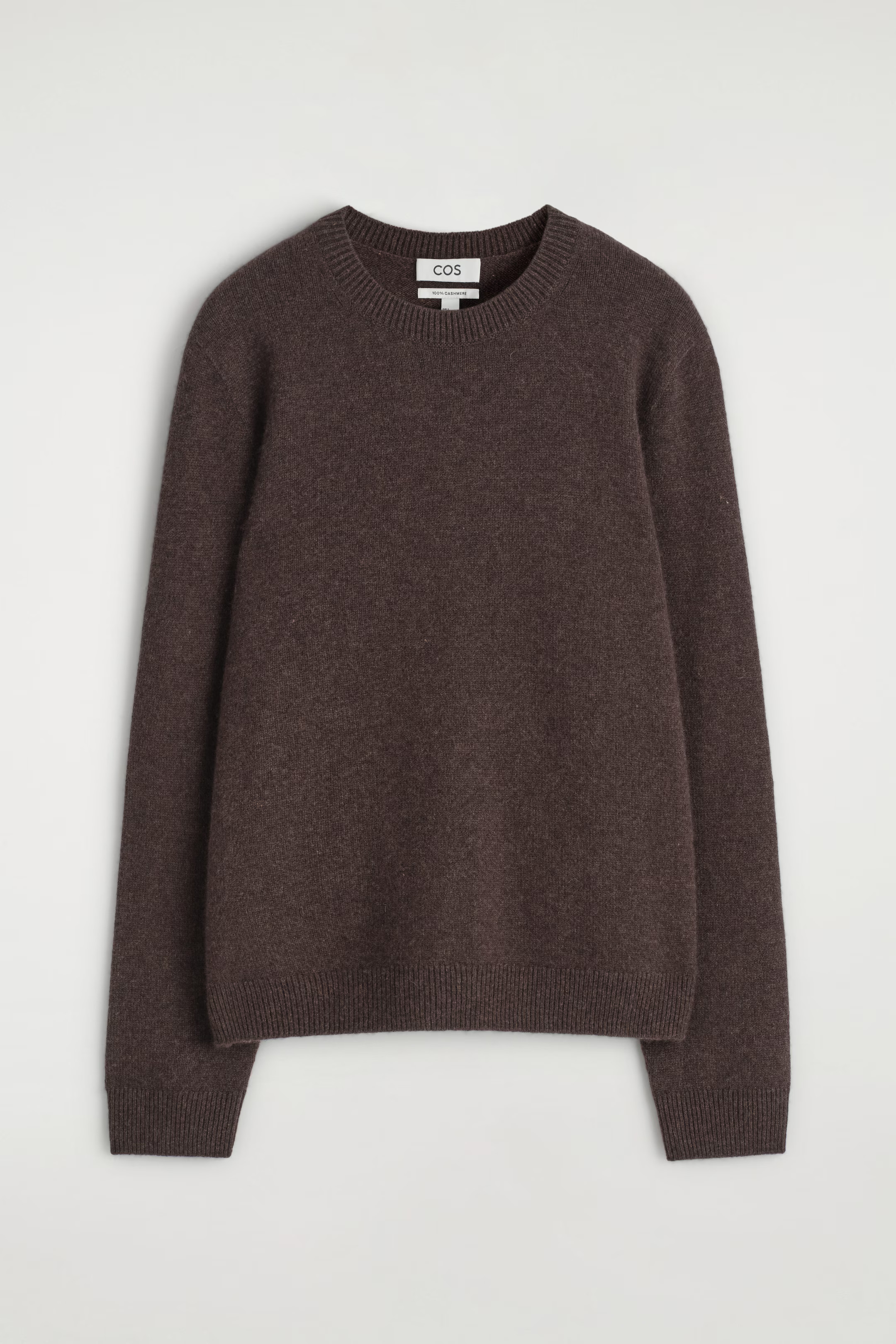 CASHMERE CREW-NECK JUMPER - DARK BROWN | COS GB | COS UK