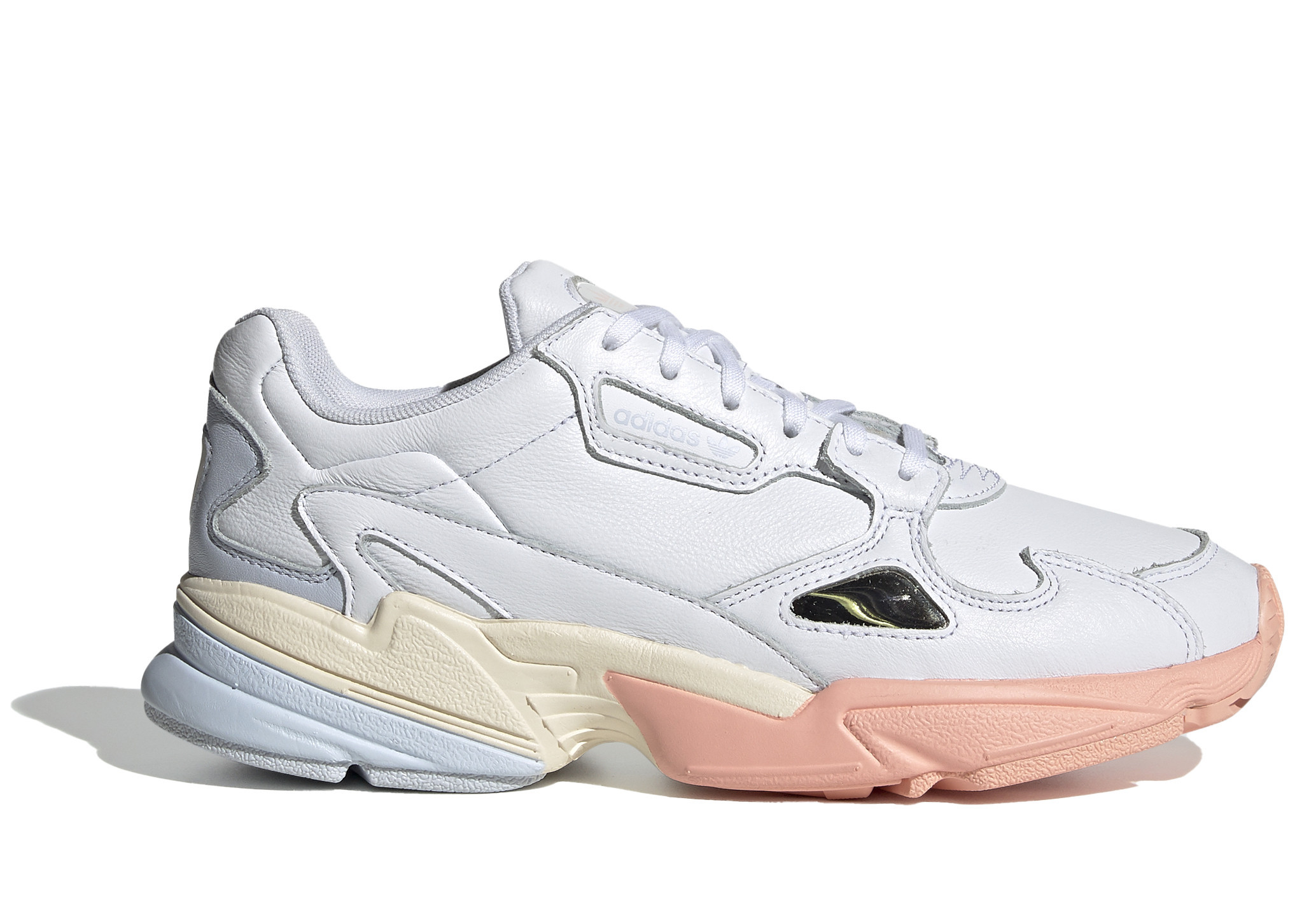 Adidas Falcon (Women's) Sneakers in Cloud White/ Aero Blue/ Glow Pink | StockX