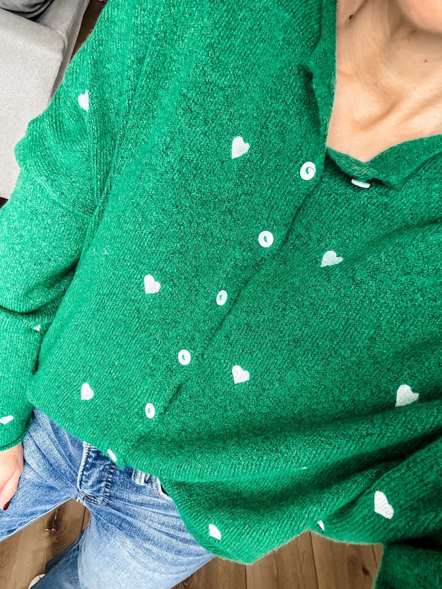 Small heart sweater, jeans 25, shoes, TTS, Holiday outfit, Christmas outfit, green sweater


#LTKFindsUnder100 #LTKSaleAlert #LTKOver40