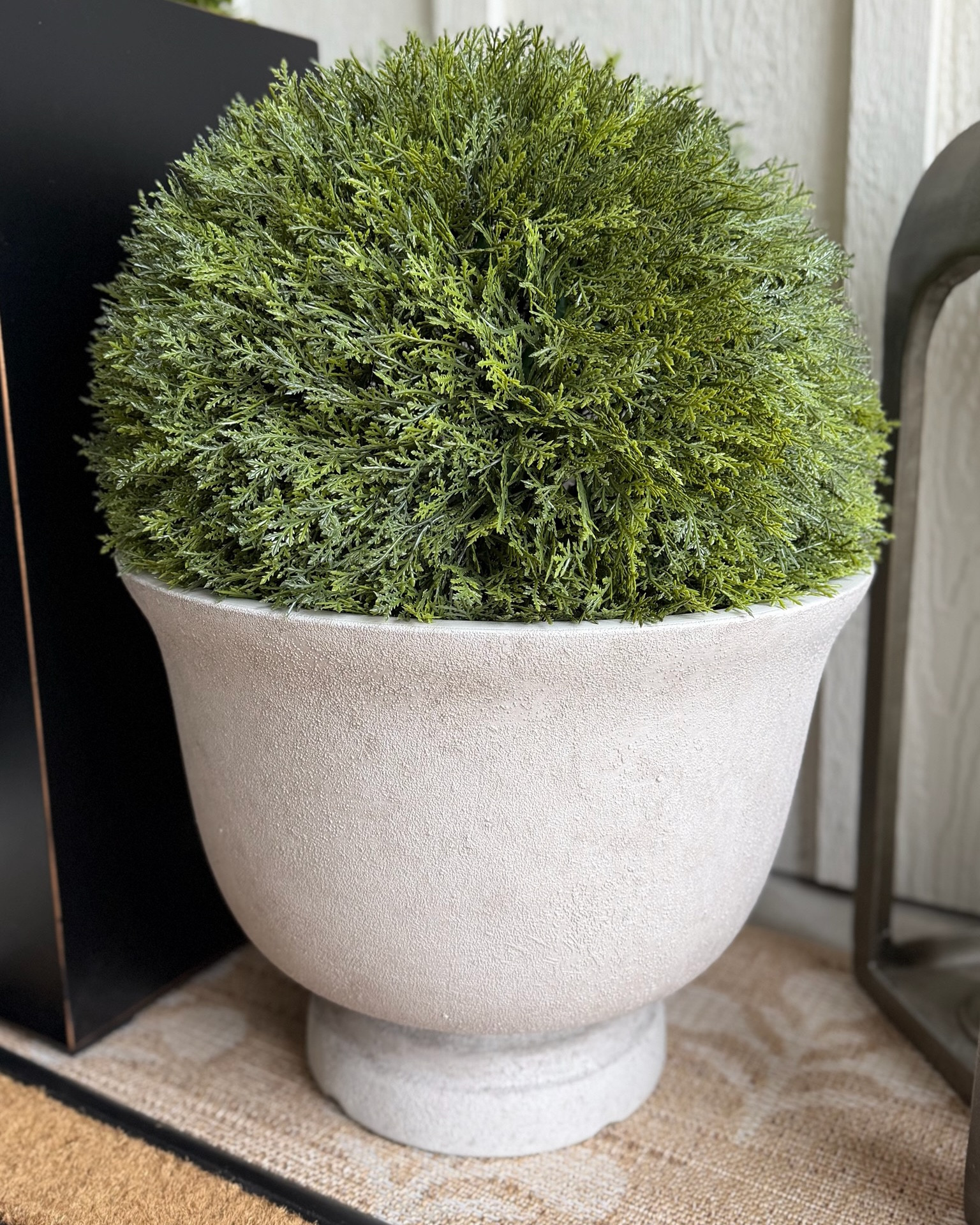 A few of my favorite Walmart patio pieces! I grab this planter and faux sphere a few weeks ago and they fit together perfectly!! Just an easy yet elevated way to style your porch! 

#LTKHome #LTKSaleAlert