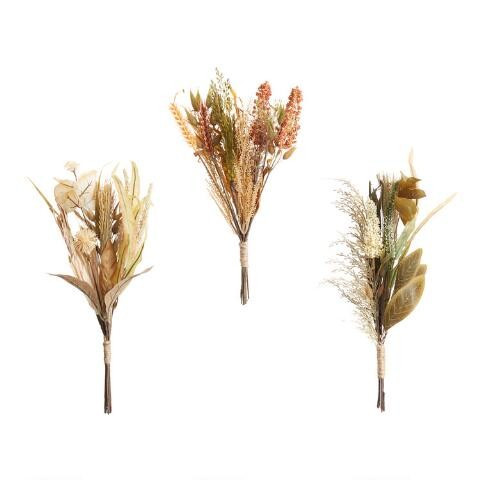 Faux Fall Grasses Bundles Set of 3 | World Market