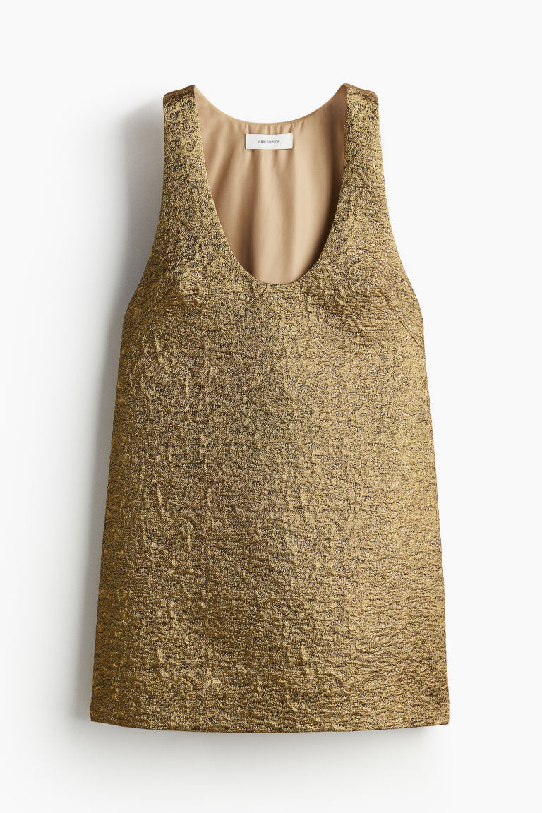Shimmery Jacquard-Weave Dress | H&M (US + CA)