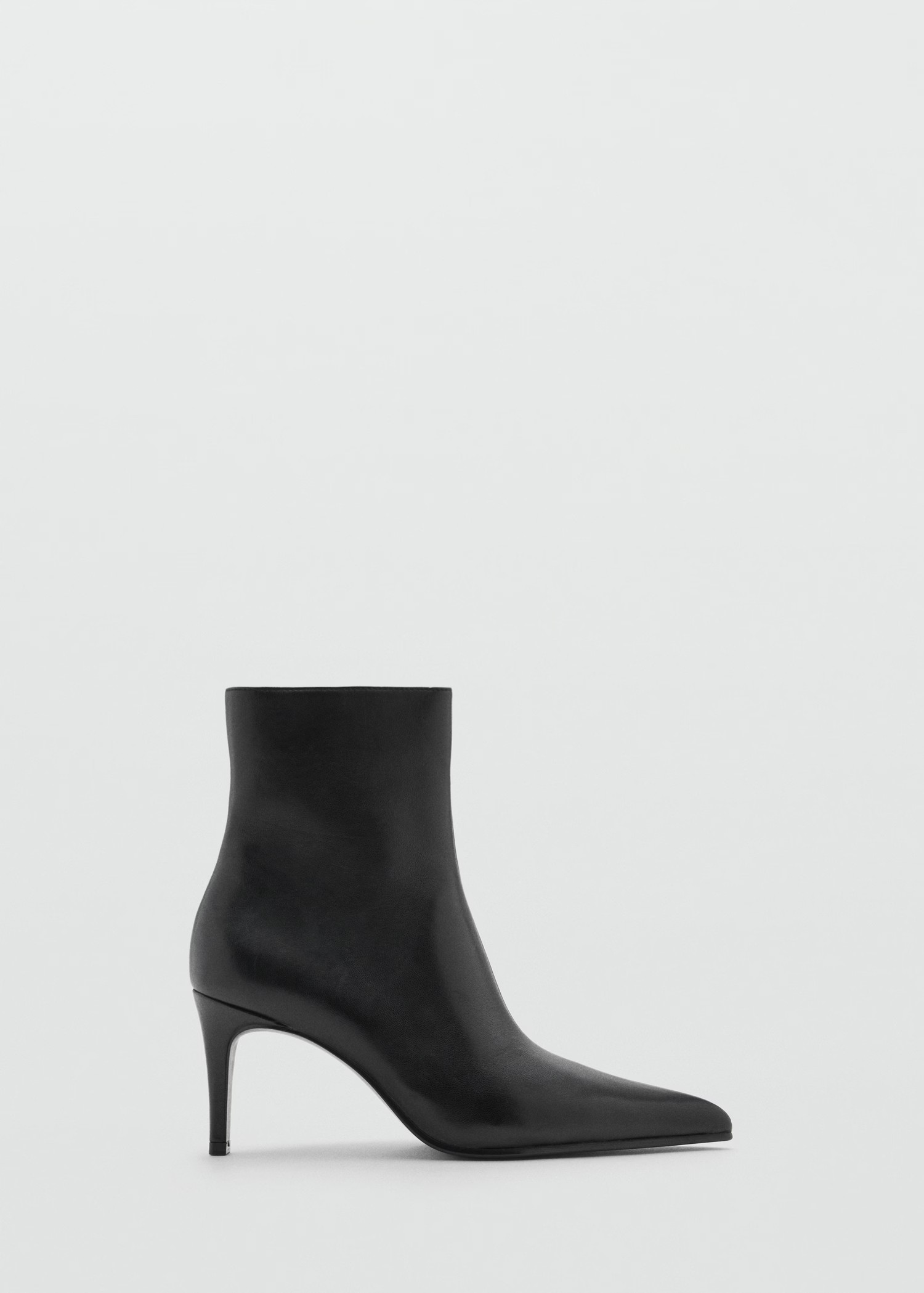 Leather pointed ankle boots - Women | MANGO United Kingdom | MANGO (UK)