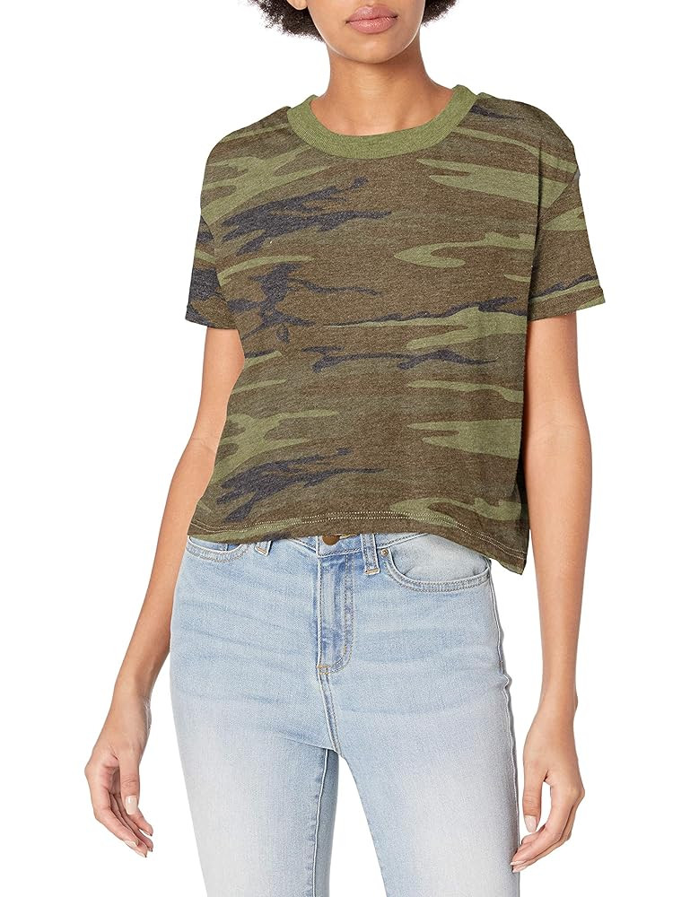 Alternative Women's Cropped T shirt, Headliner Vintage Cropped Tee | Amazon (US)