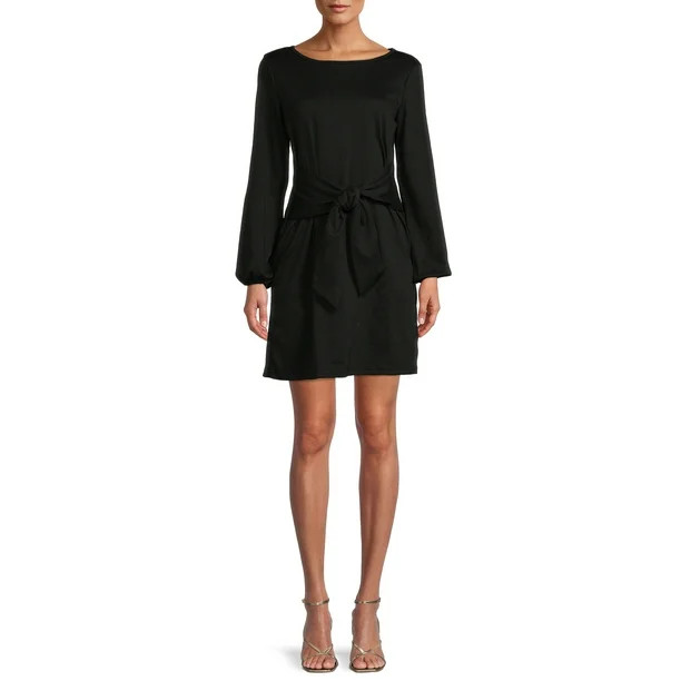 Nine.Eight Women’s Tie Waist Knit Cocktail Dress - Walmart.com | Walmart (US)