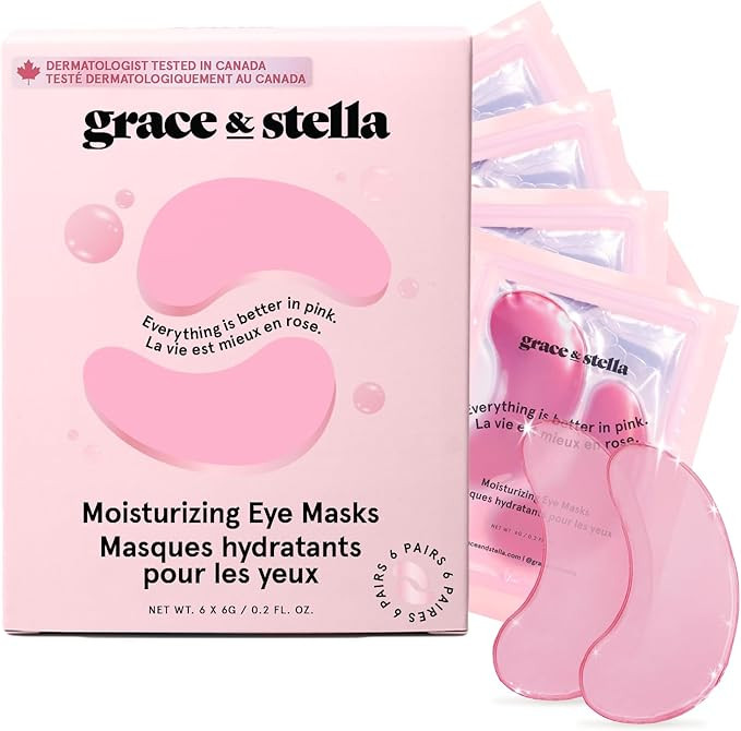 grace & stella Award Winning Under Eye Mask (Pink, 6 Pairs) Reduce Dark Circles, Puffy Eyes, Unde... | Amazon (CA)