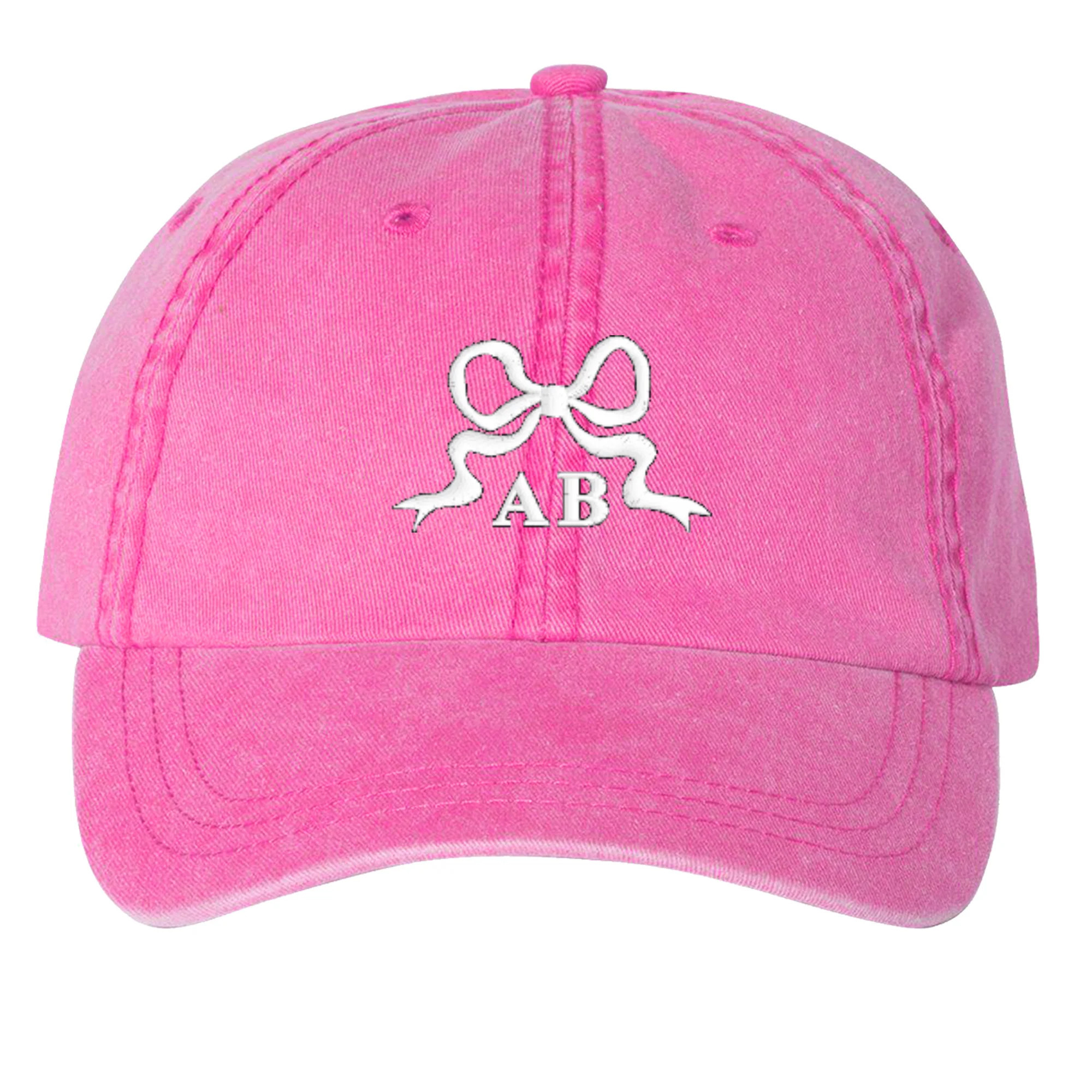 Initialed 'Tiny Bow' Baseball Hat | United Monograms