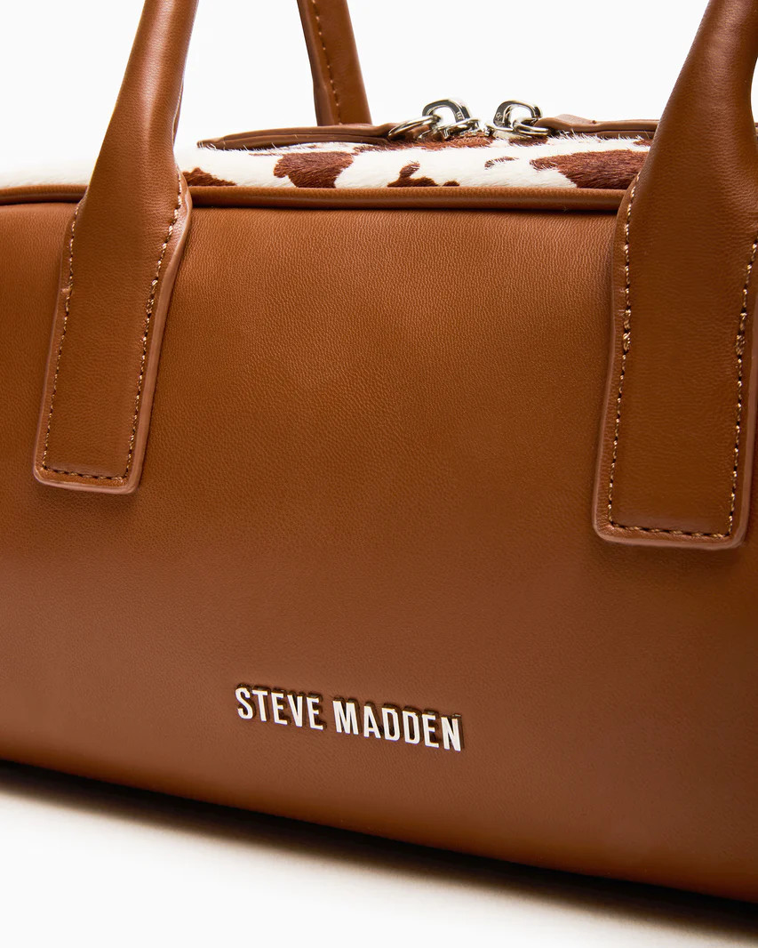 ANISE Bag Brown Cow Print | Women's Elongated Shoulder Strap Handbag | Steve Madden (US)