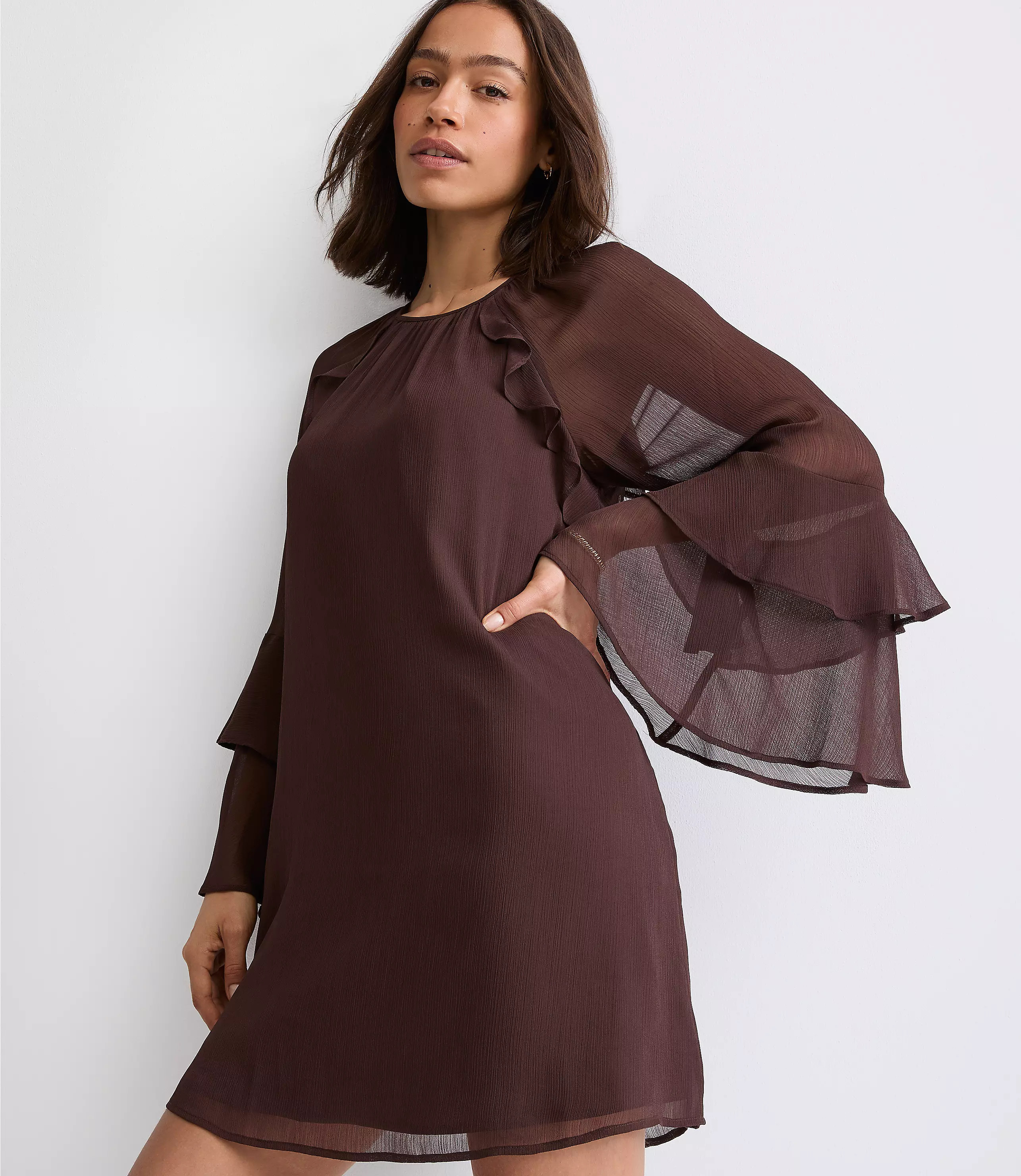 Ruffle Mini Dress | LOFT