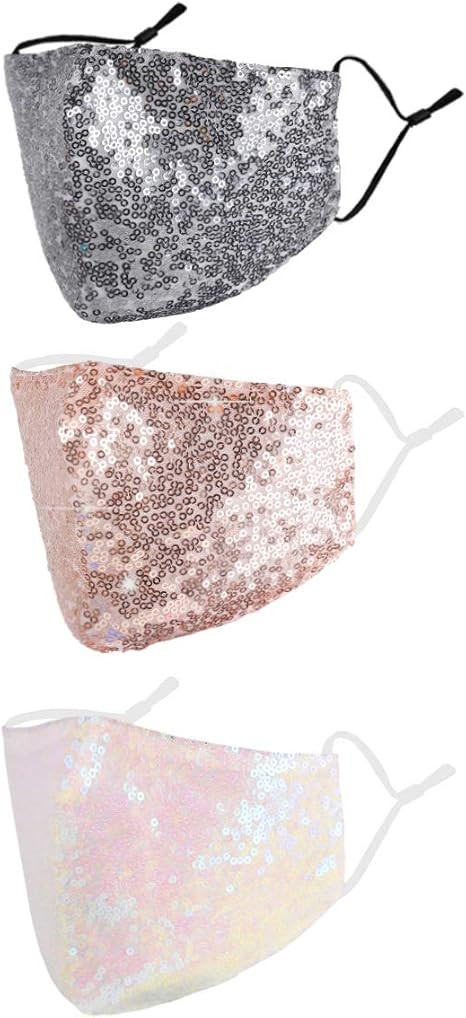 Woplagyreat 3Pack Fashion Designer Cotton Mask Breathable Reusable Adjustable for Outdoor | Amazon (US)