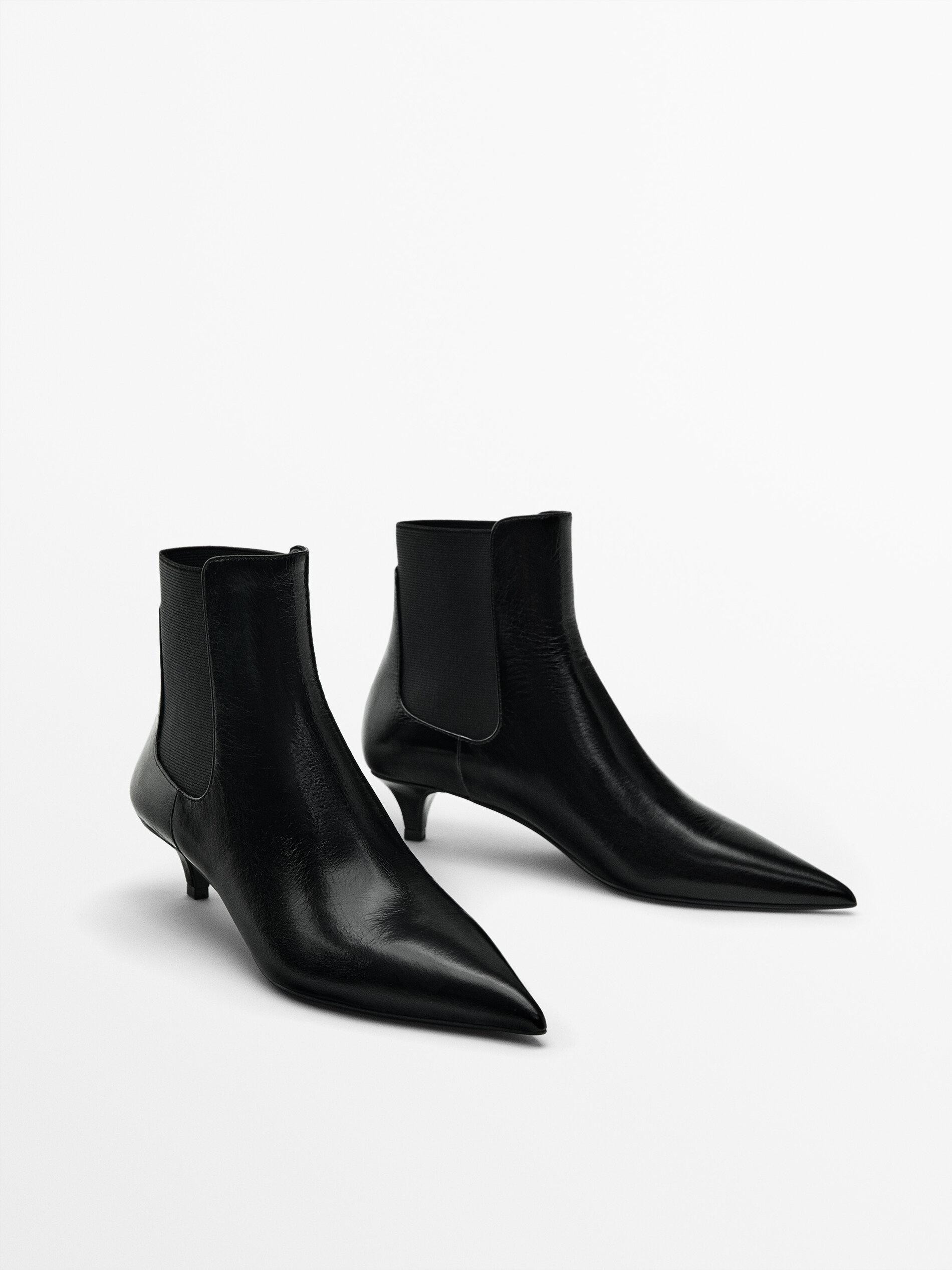 Low-heel ankle boots | Massimo Dutti US