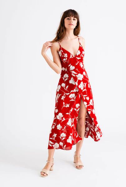 Carly Dress - Red Floral | Petite Studio NYC