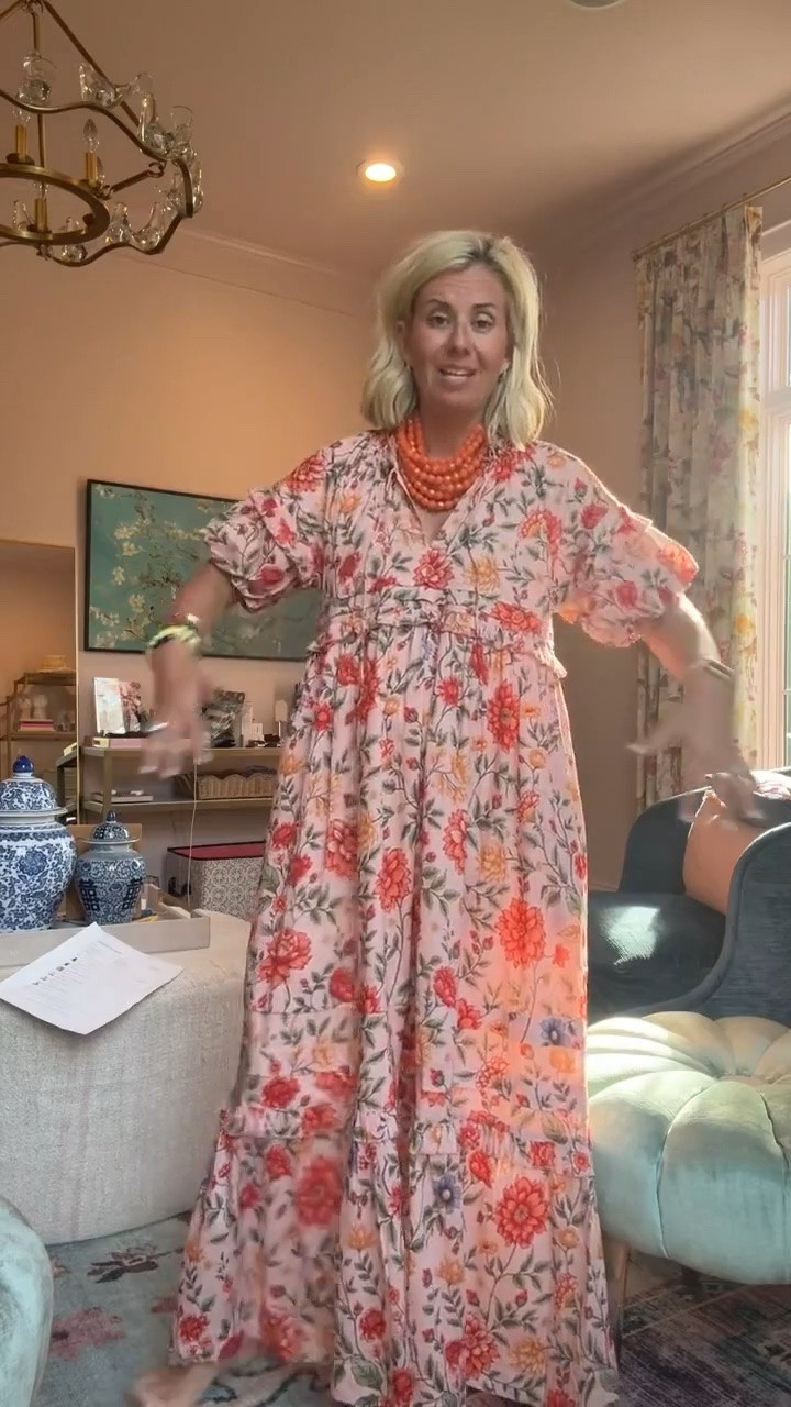 I’ve had this dress in another print and it’s such a yes!! I’m in xs dress & 8 sneaker tts. 

CODES:
Sunshine Tienda - mixandmatch 
Allie + Bess - Catherine20