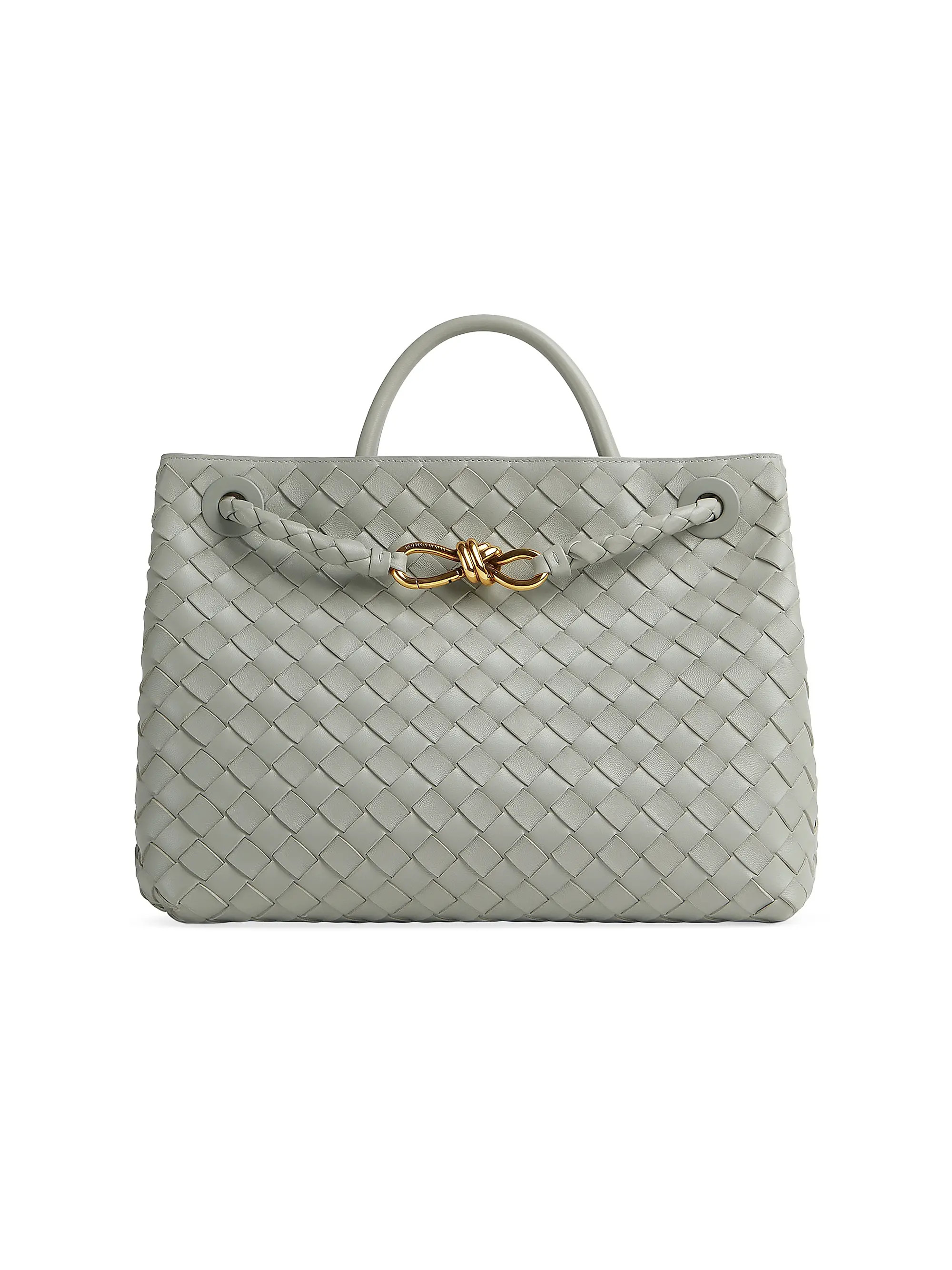 Medium Andiamo Intrecciato Leather Top-Handle Bag | Saks Fifth Avenue