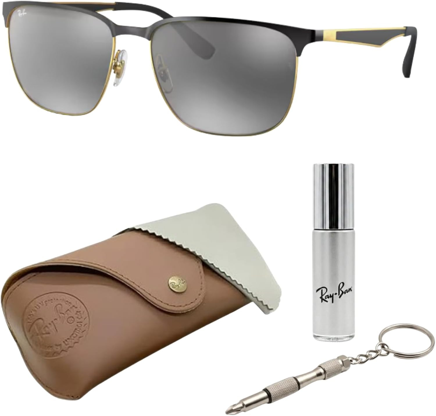 Ray-Ban RB3569 Square Shape Sunglasses with Official Eyewear Kit | Amazon (US)