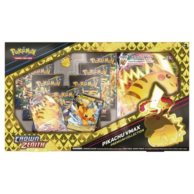 Pokemon Trading Card Games Crown Zenith Special Collection  Pikachu Vmax - 7 Booster Packs Includ... | Walmart (US)