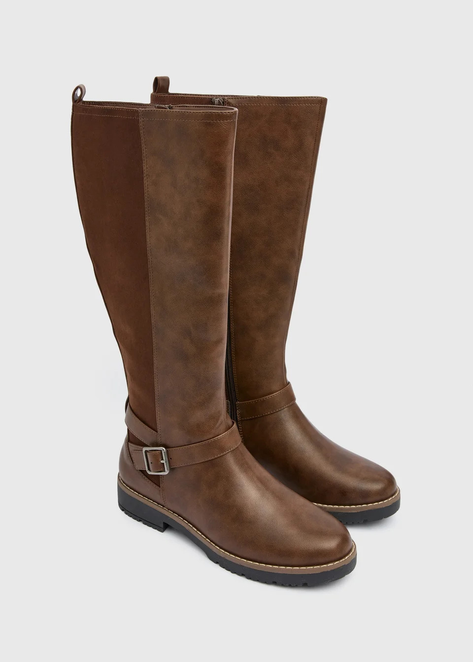Soleflex Brown Knee High Boots | Matalan (UK)