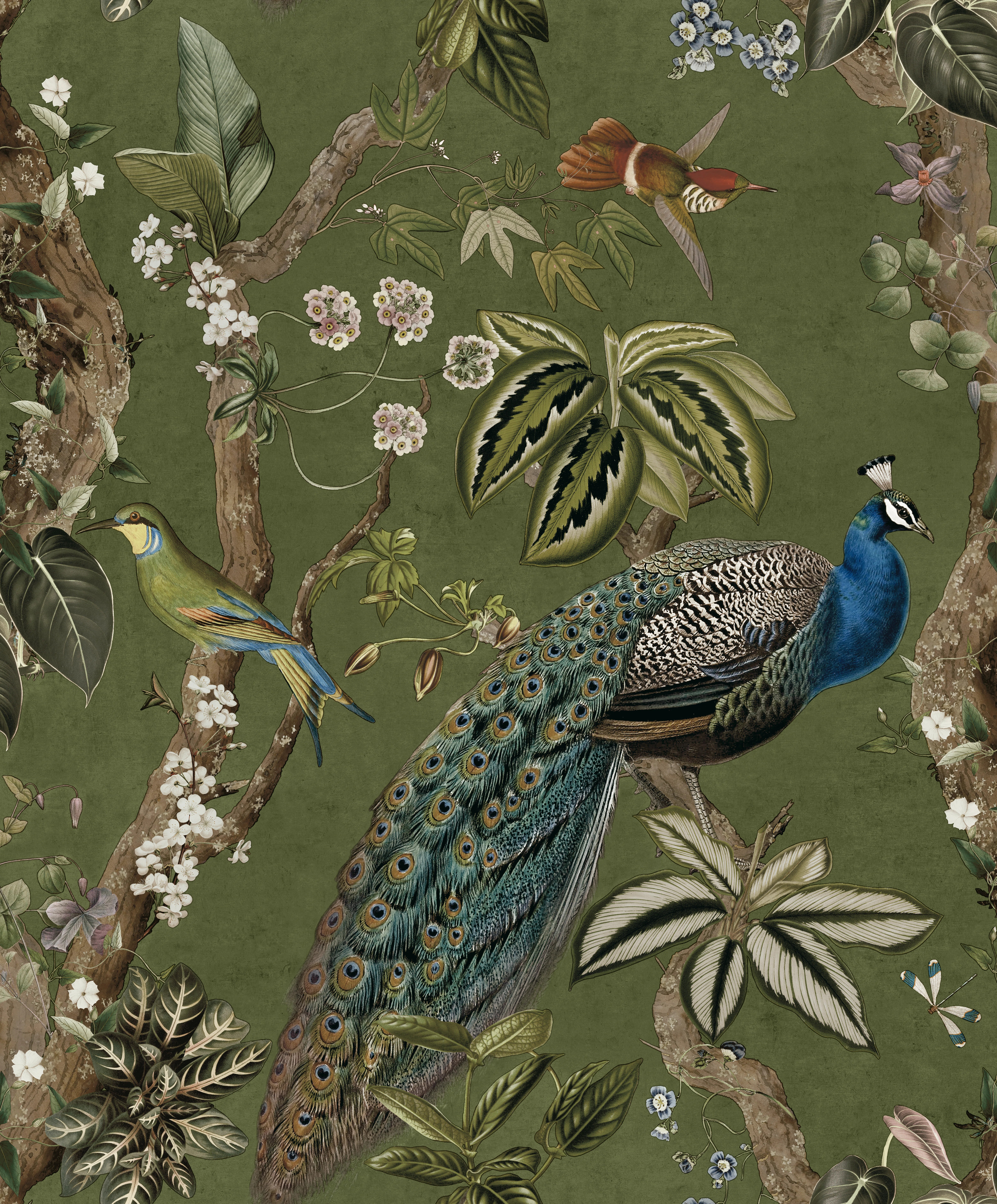 Cassia Peacock Non-Pasted Non-Woven Wallpaper | Wayfair North America