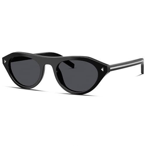 Rmerom Retro Small Oval Sunglasses for Women Men 2026 Trendy Chic Cat Eye Narrow Sun Glasses Vacation Outfits Fashion Sunnies | Amazon (US)