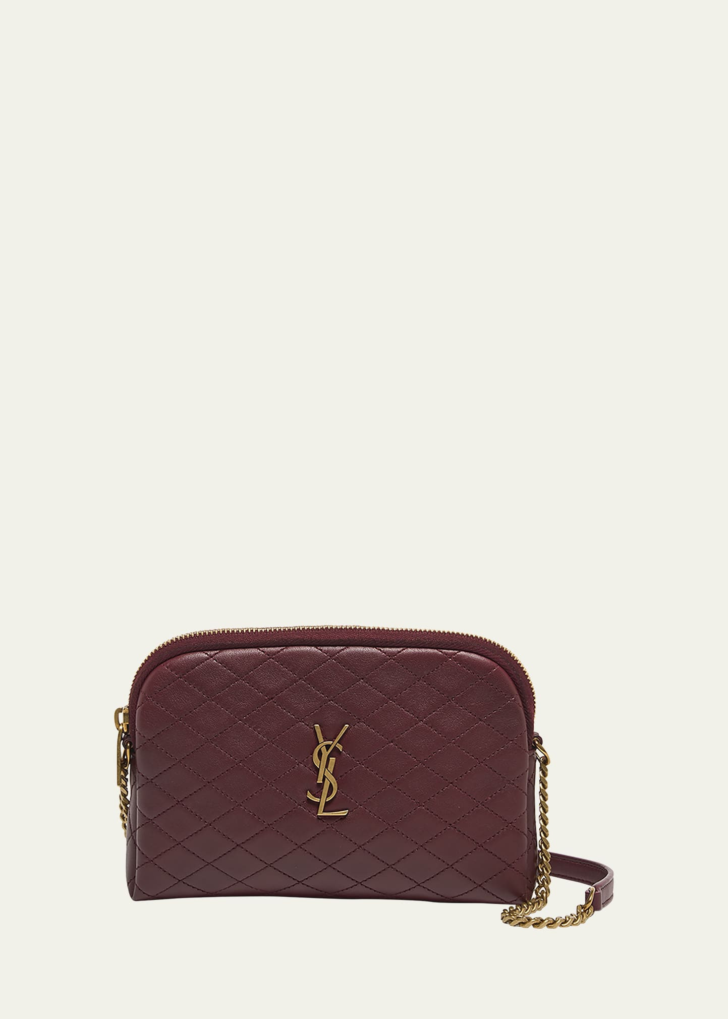 Saint Laurent Gaby Mini YSL Crossbody Bag in Quilted Leather | Bergdorf Goodman