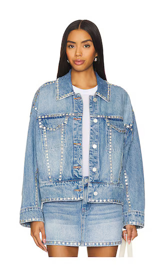 Denim Jacket in Rose Garden | Revolve Clothing (Global)
