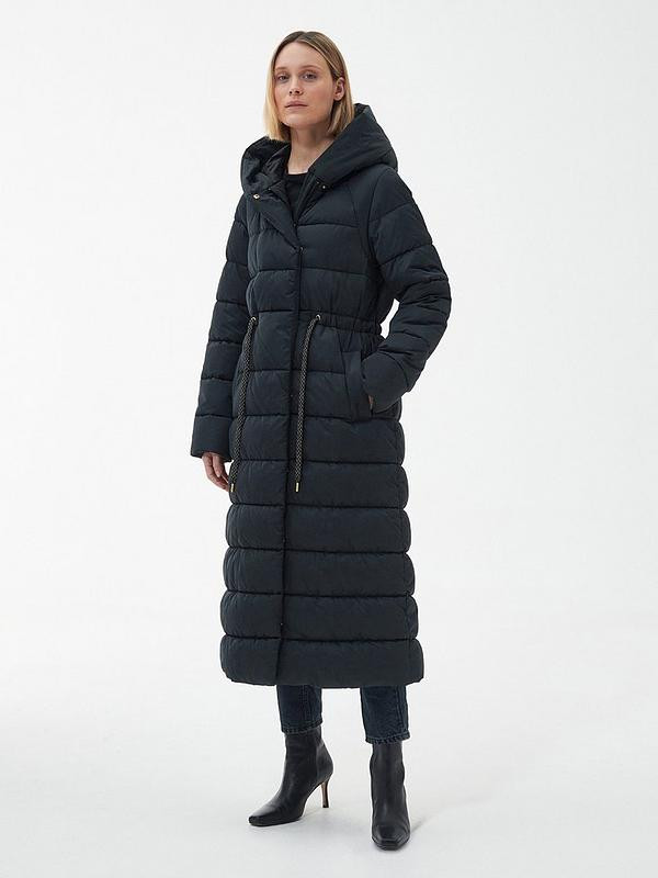 Barbour Modern Heritage Alexandria Quilted Longline Coat - Black | Very (UK)
