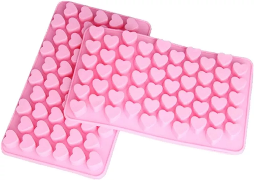 Pack 2, KooMall Large Ice Cube Tray with Ice Box, Rose Heart Ice