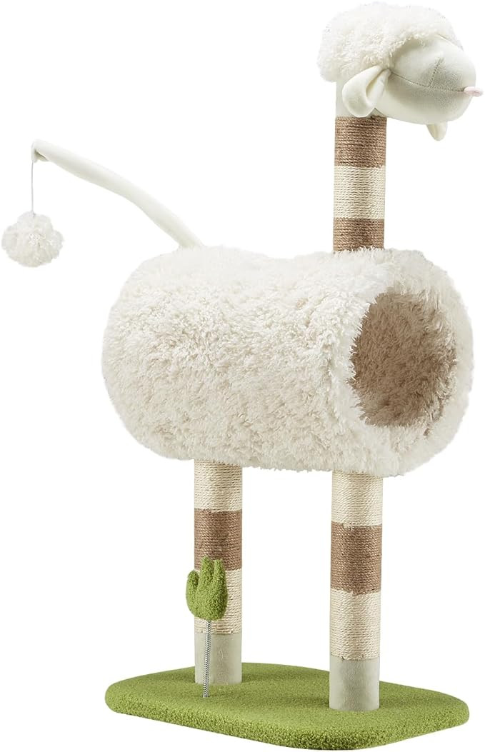 Erinnyees Alpaca Cat Tree, 39" Cat Tower with Scratching Post for Indoor Cats, Modern Kittens Cut... | Amazon (US)