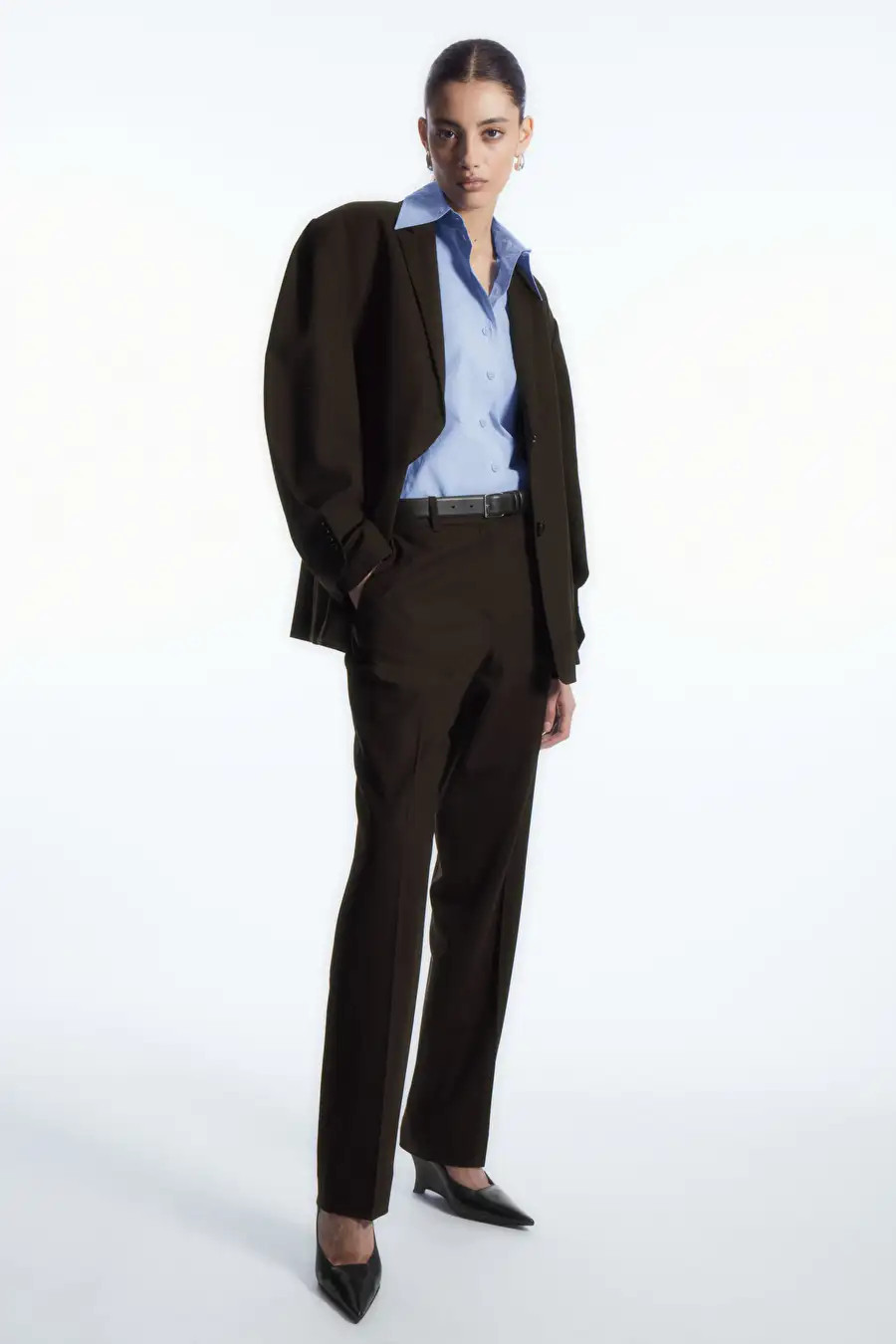 OVERSIZED LONG-SLEEVE SHIRT - LIGHT BLUE - Shirts - COS | COS (US)