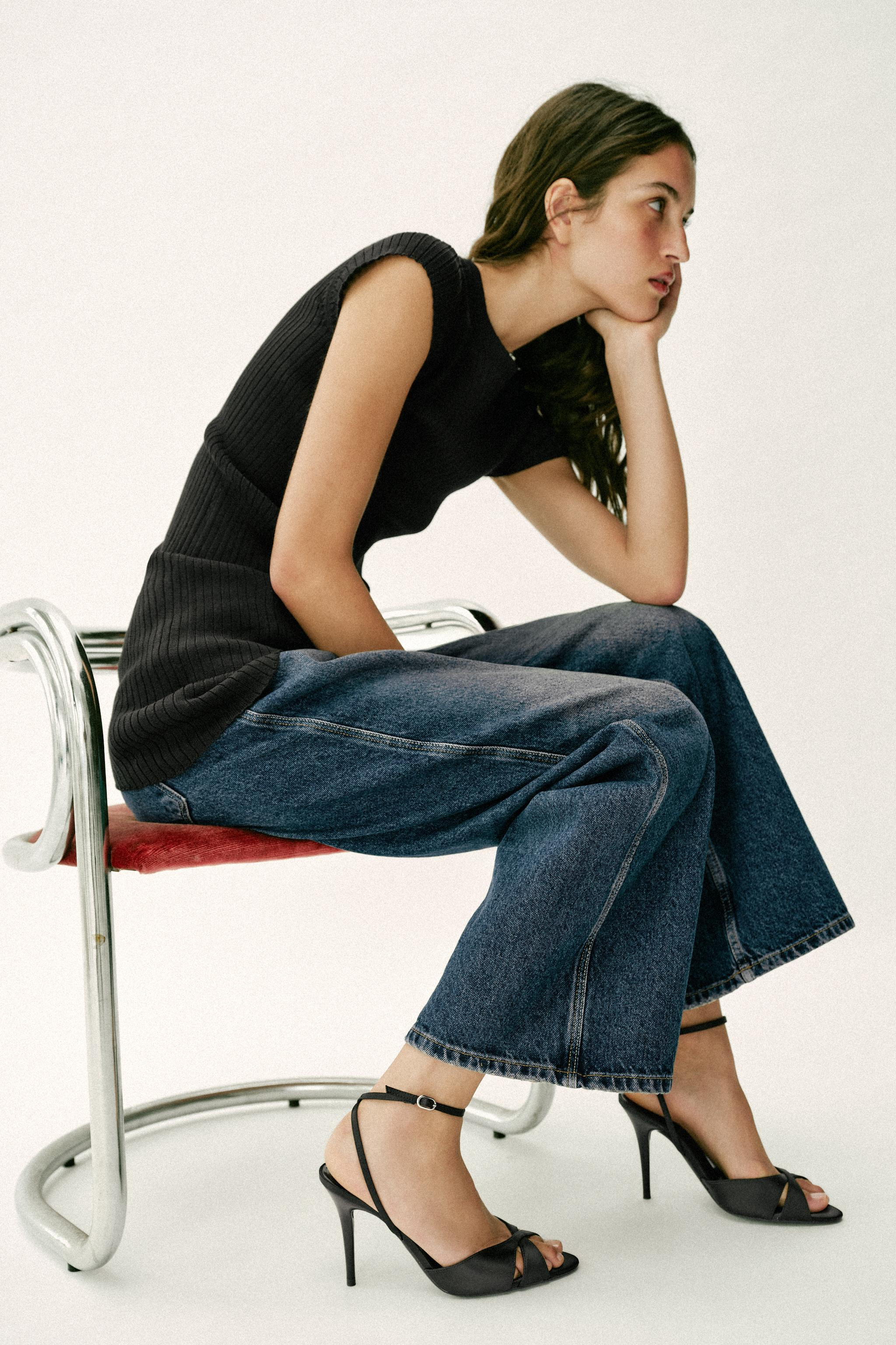 SATIN-EFFECT HIGH-HEEL SANDALS | Zara UK