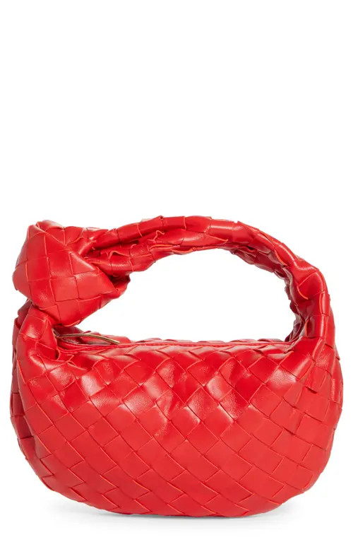 Bottega Veneta Mini Jodie Leather Hobo in 6572 Redstone-Gold at Nordstrom | Nordstrom