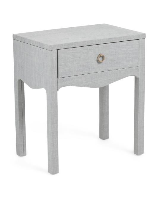 23x26 Linen Wrapped Swoop Side Table | TJ Maxx