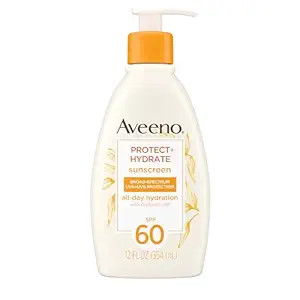 Aveeno Protect + Hydrate Sunscreen Moisturizing Lotion with Prebiotic Oat, Broad Spectrum SPF60, ... | Amazon (US)