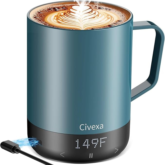 Magnetic Charging Rechargeable Self Heating Coffee Mug, Fast Heating & High Temperature 14Oz APP-... | Amazon (US)