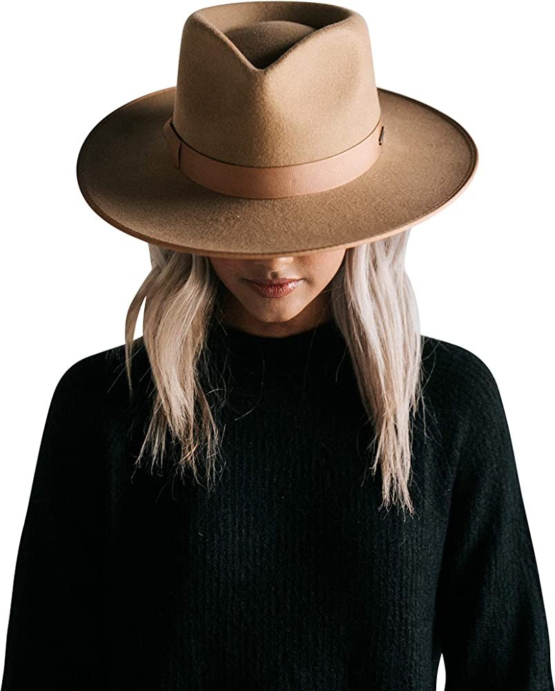 Gigi Pip Monroe Rancher Western Felt Hat for Women, 100% Wool, Brown at Amazon Women’s Clothing... | Amazon (US)
