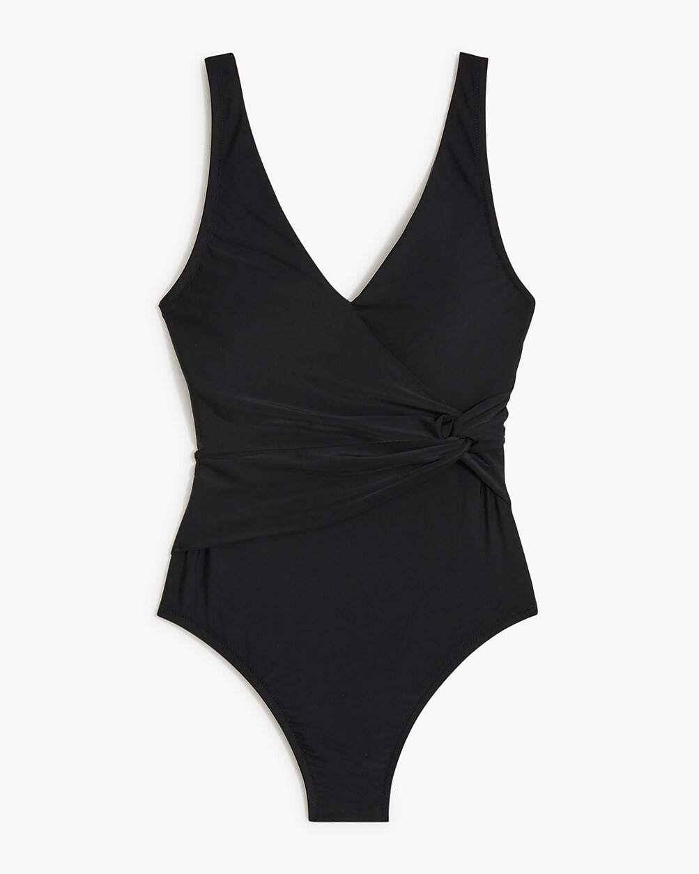V-neck knotted one-piece swimsuit | J.Crew Factory