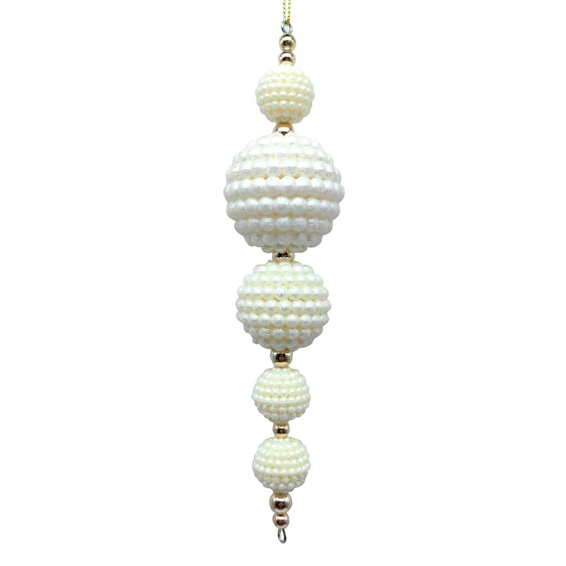 Holiday Romance Pearl String Ornament, 6.5" | At Home
