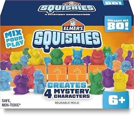 Elmer’s Squishies Kids’ Activity Kit, DIY Squishy Toy Kit Creates 4 Mystery Characters, Kids ... | Amazon (US)