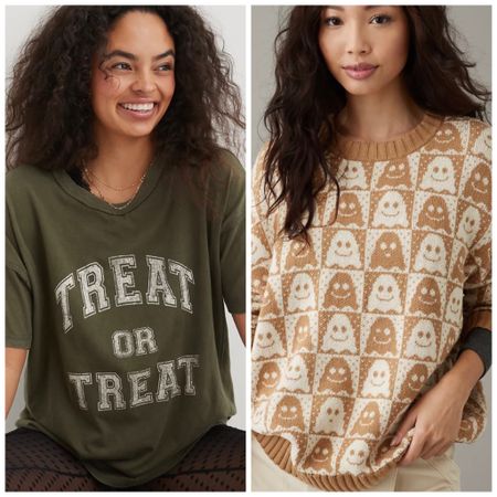 Halloween gear from American Eagle and Aerie. I love the Treat or Treat t-shirt!#LTKunder50 

#LTKSale #LTKSeasonal