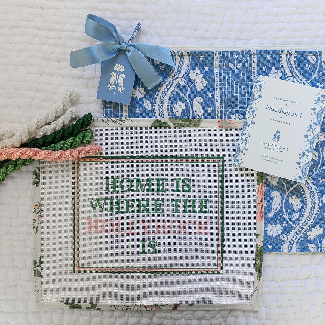 Hollyhock | Greystone Needlepoint