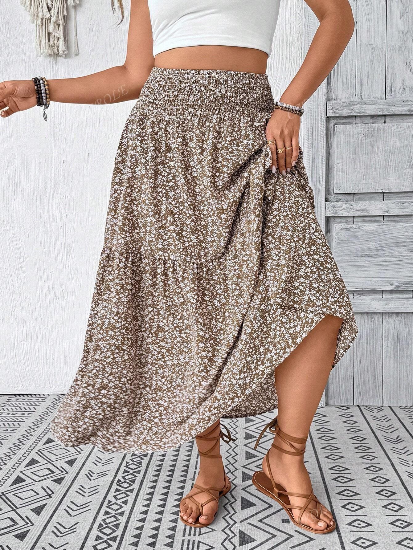Plus size Ditsy Skirt | SHEIN