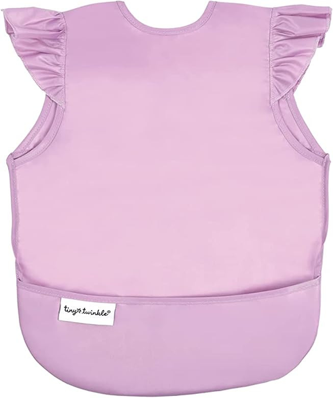 Tiny Twinkle Mess Proof Baby Bib - Waterproof Baby Apron - Great Travel Bib for Baby Eating - Baby F | Amazon (US)