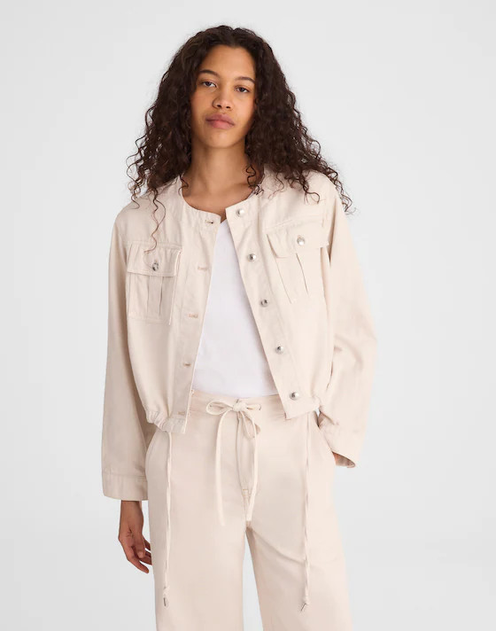 Drawstring Utility Jacket in Airy Denim | Madewell